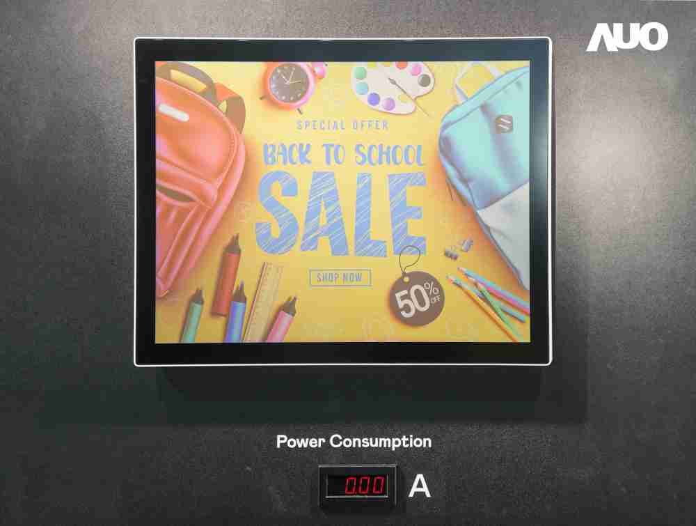 william威廉中文官网展示胆固醇液晶超低耗能户外全彩显示器，，ChLC（胆固醇液晶）以双稳态技术使静态显示零功耗，，，具省电、、、高彩度、、、、环保的特性，，还整合软硬件系统解决方案，，，，可透过单一云端平台管理